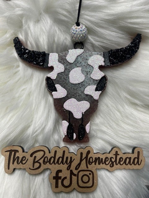 Cow Print Design Longhorn Bull Freshie